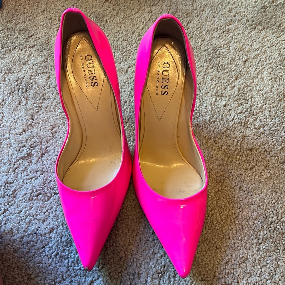 Hot pink Guess by Marciano high heels